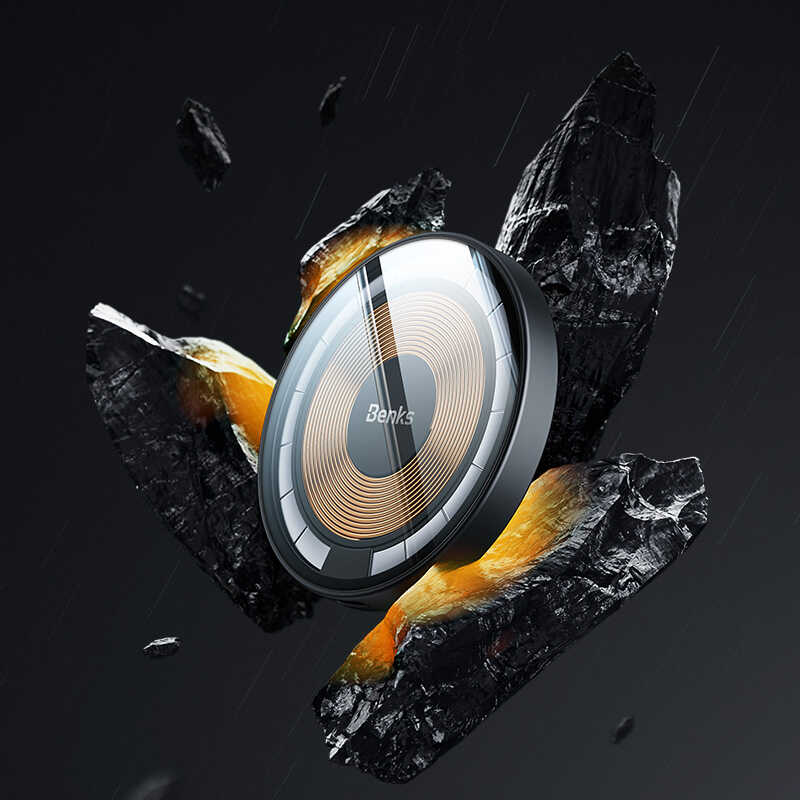 Benks W09 Şeffaf Görünümlü Magsafe Kablosuz Şarj Aleti - 2 Benks W09 Şeffaf Görünümlü Magsafe Kablosuz Şarj Aleti - 2